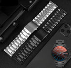 Diesel DZ4318 DZ4323 DZ4283 DZ4309 Solid Stainless Steel Watch Strap | 26mm Glossy Black Arc Interface Bracelet STRAPS