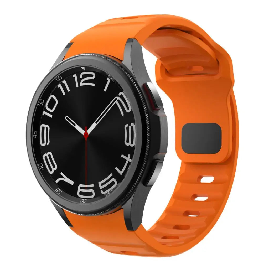 Silicone Strap for Samsung Galaxy Watch 6 Classic 47mm 43mm / 5 Pro 45mm / 4 46mm 42mm / 6 40mm 44mm