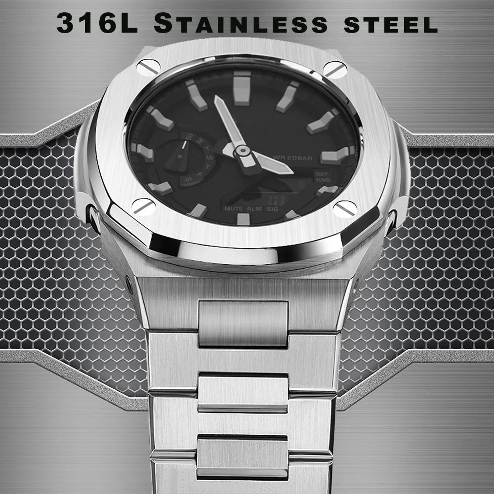 "Nautilus" Style Luxury Modification Kit for Casio G-Shock GA-2100 & GA-2110