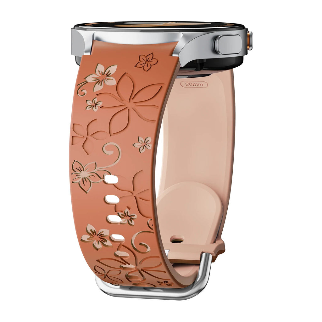 No-Gap Engraved Silicone Strap for Galaxy Watch 7, 5 Pro, 4/6 Classic STRAPS