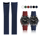 Curved End FKM Fluororubber "Cut-To-Size" Strap for Tudor Black Bay 58