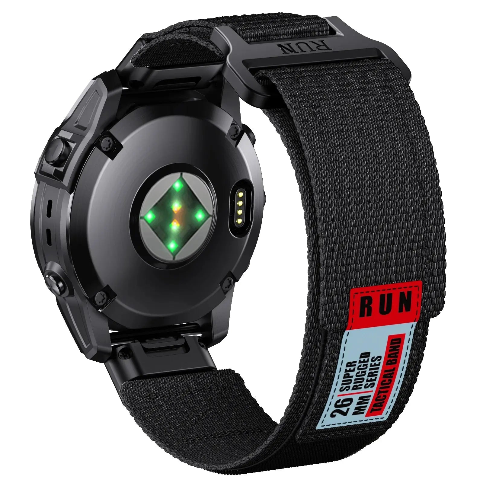Runcool 22mm & 26mm Nylon Strap for Garmin Fenix 7X, 6X, 5X, Instinct – QuickFit Replacement Band - STRAPS