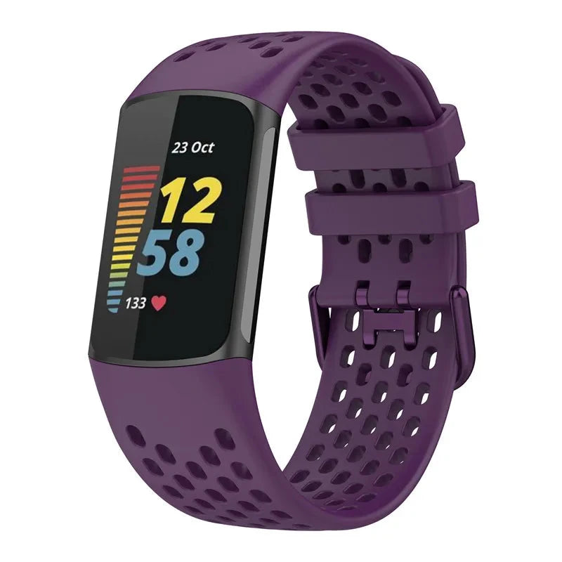 Breathable Soft Silicone Strap for Fitbit Charge 5 / 6 STRAPS