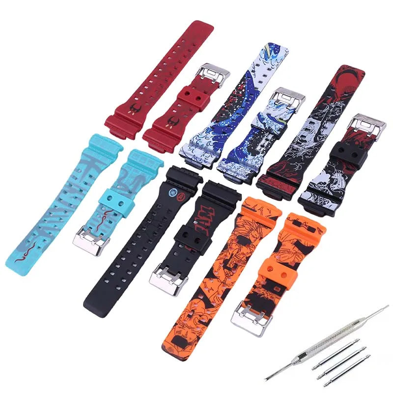 Resin Strap for CASIO G-SHOCK GD-100 GA-100 GA-110 GA-120 GA-130 GA-140 GA-150 GA-700 GA-710 GAX-100 GLS-100 GLS-8900 STRAPS