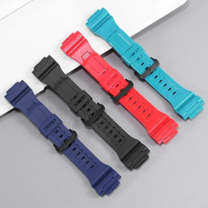 Casio AQ-S810W AEQ-110W W735H W736H Resin Soft Comfortable Silicone Watch Strap 18mm Black STRAPS