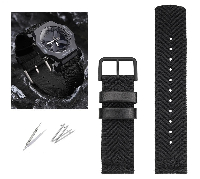 Tactical Nylon Canvas Strap for Casio G-Shock GA-2000, GA-2200 & GA-2300 STRAPS