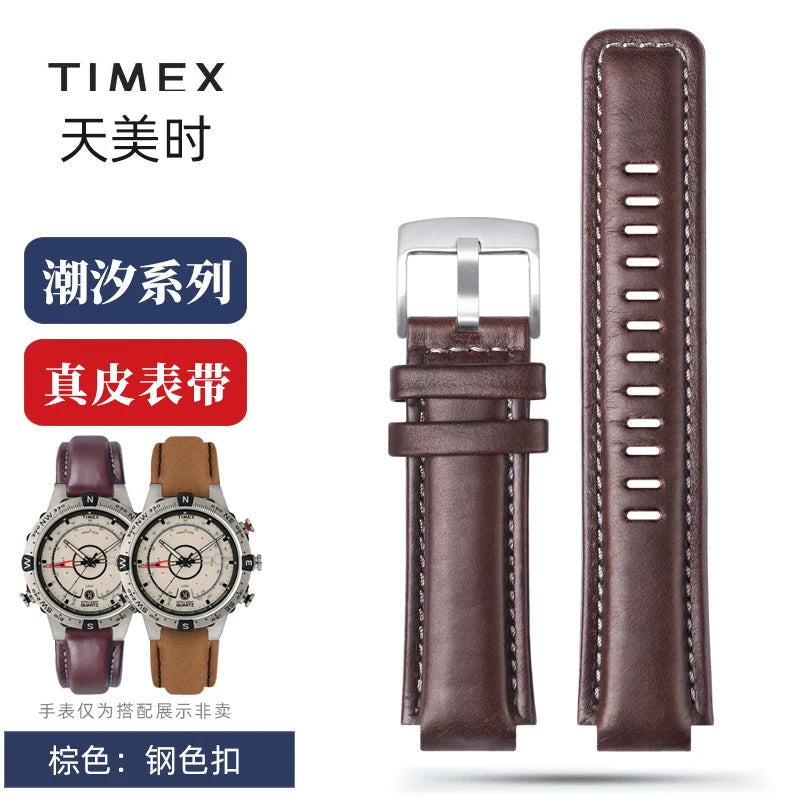 24mm Leather Watch Band for Timex Tide T2N720, T2N721 - Men's Strap STRAPS