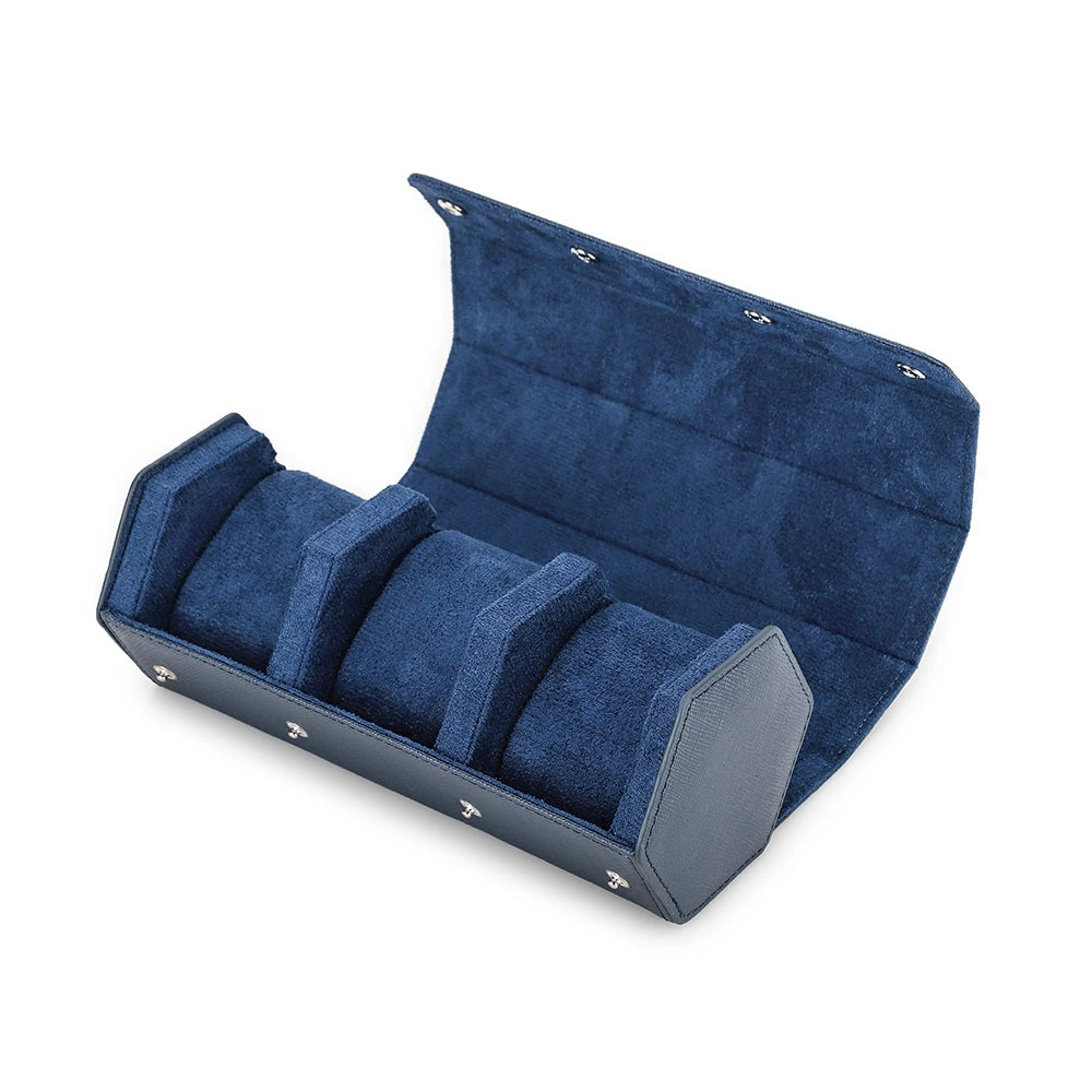 Exquisite Green Genuine Leather Hexagon Watch Roll STRAPS