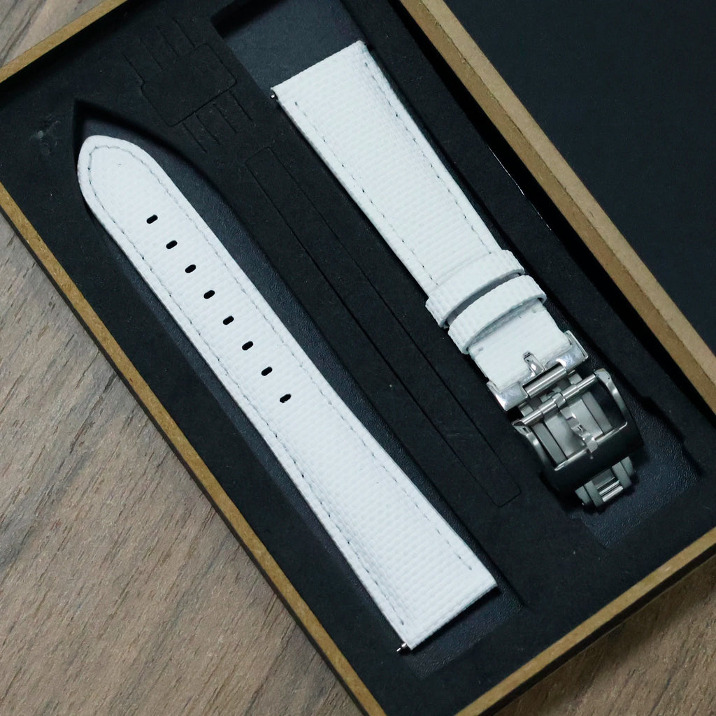 Universal Sailcloth Signature FKM Rubber Strap for Omega, Tudor, Rolex & Cartier