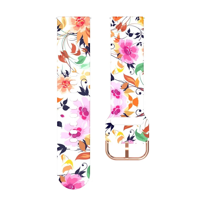 20mm 22mm Patterned Silicone Strap for Samsung Galaxy, Huawei & More STRAPS