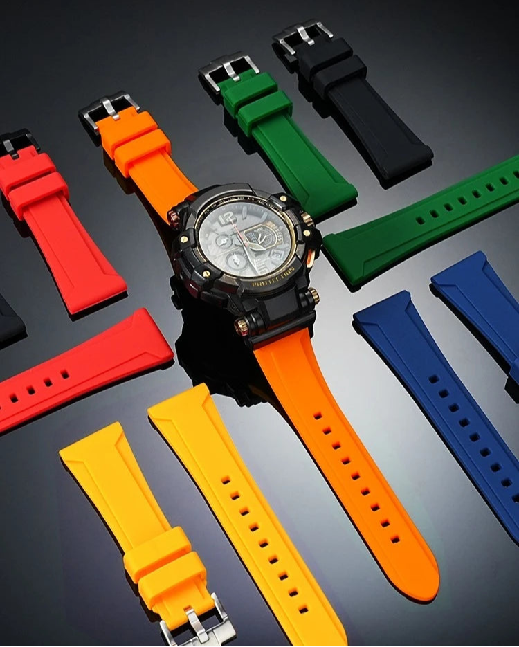 GPW-1000 Resin Silicone Strap for Casio G-SHOCK 5410 Series Men’s Black Rubber Watchband