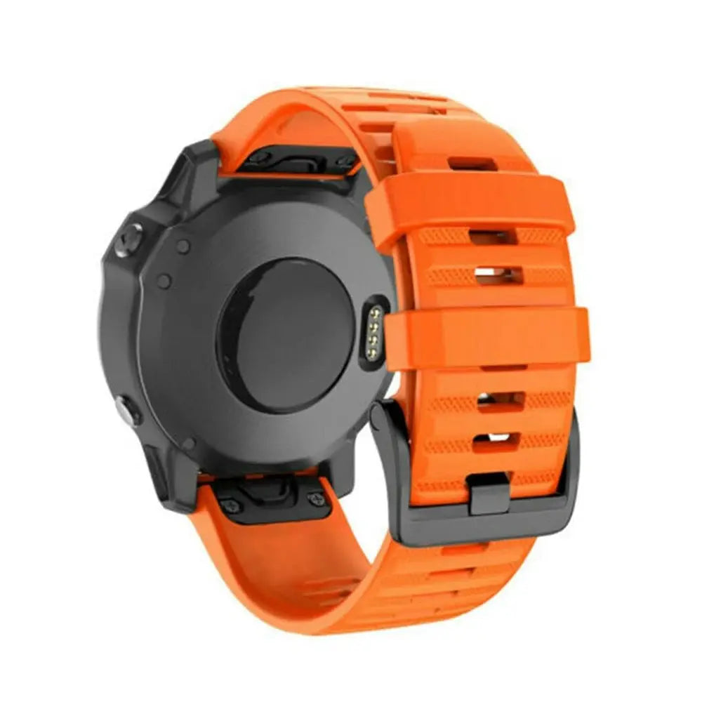 26mm, 20mm & 22mm Silicone Watchband for Garmin Fenix 6, 6X Pro, 5, 5S, 5X Plus, 3HR – Quick Release Strap - STRAPS