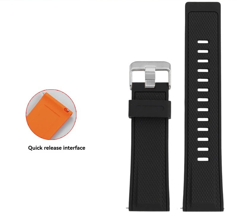 Quick-Release Silicone Sport Strap for Casio G-Shock GA-2000, GA-2300 & Pro Trek PRW-6600, PRG-600/650Y STRAPS