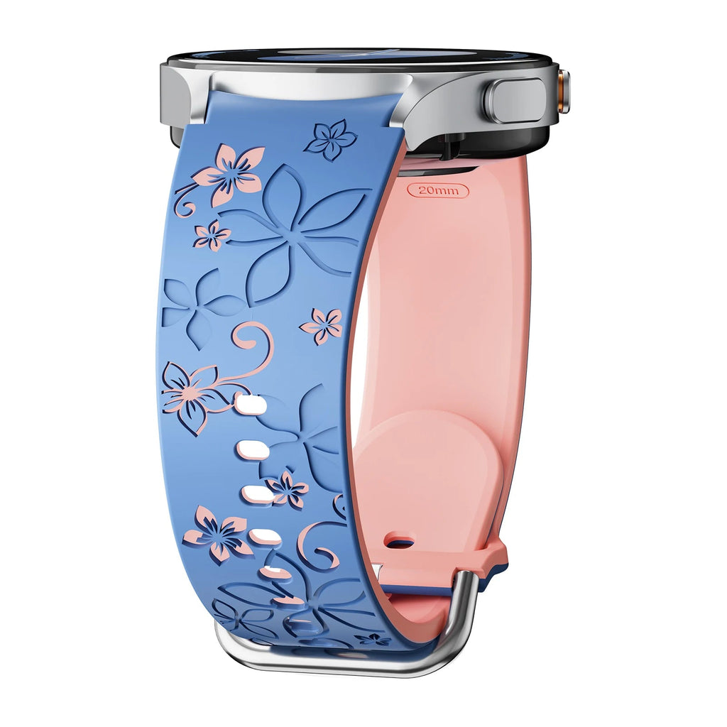 No-Gap Engraved Silicone Strap for Galaxy Watch 7, 5 Pro, 4/6 Classic STRAPS