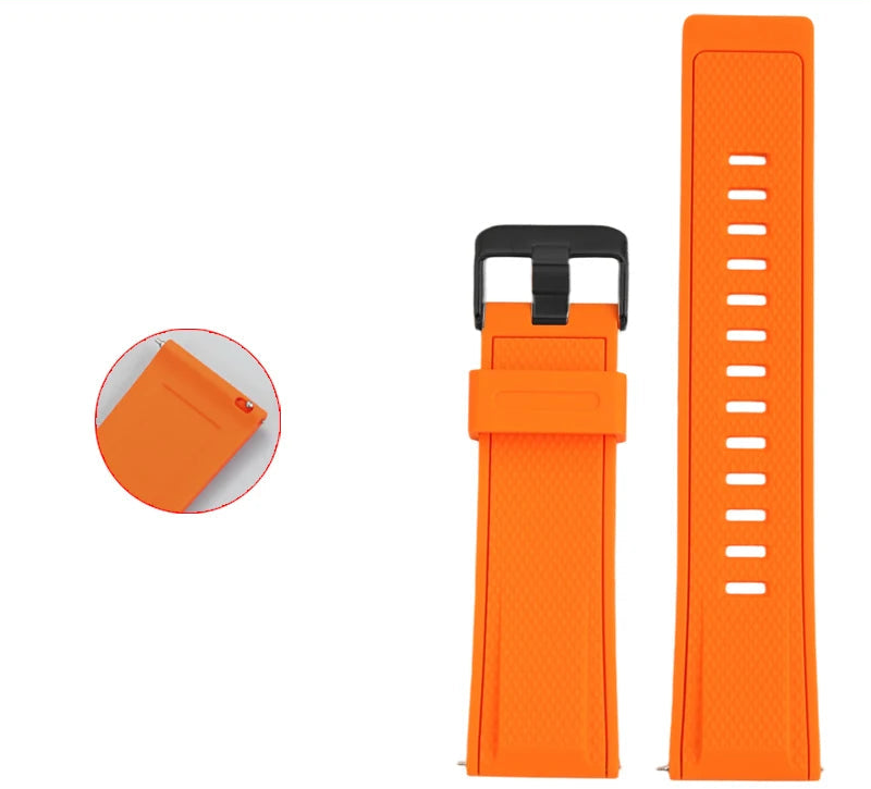 Quick-Release Silicone Sport Strap for Casio G-Shock GA-2000, GA-2300 & Pro Trek PRW-6600, PRG-600/650Y STRAPS
