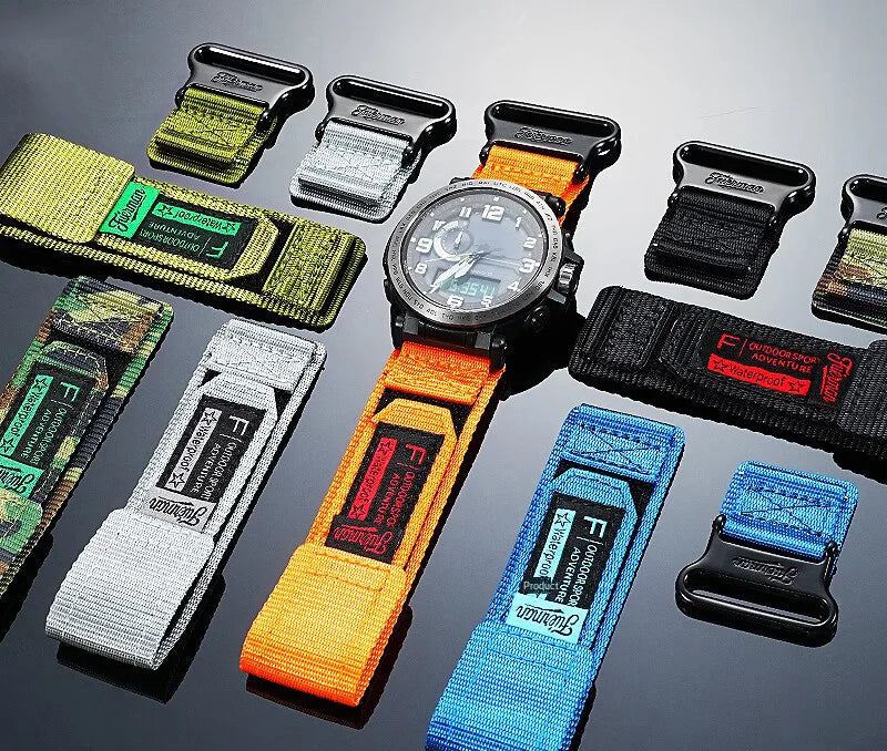Breathable Nylon Sport Strap for Casio G-Shock GA-2000, GA-2300 & Pro Trek PRW-6600, PRG-600, PRG-650Y STRAPS