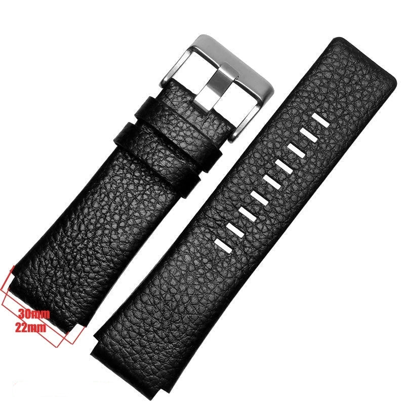 30x22mm Genuine Leather Watchband for Diesel DZ1089 / DZ1123 / DZ1132 STRAPS