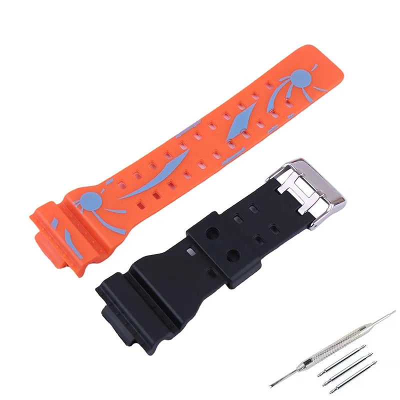 Resin Strap for CASIO G-SHOCK GD-100 GA-100 GA-110 GA-120 GA-130 GA-140 GA-150 GA-700 GA-710 GAX-100 GLS-100 GLS-8900 STRAPS