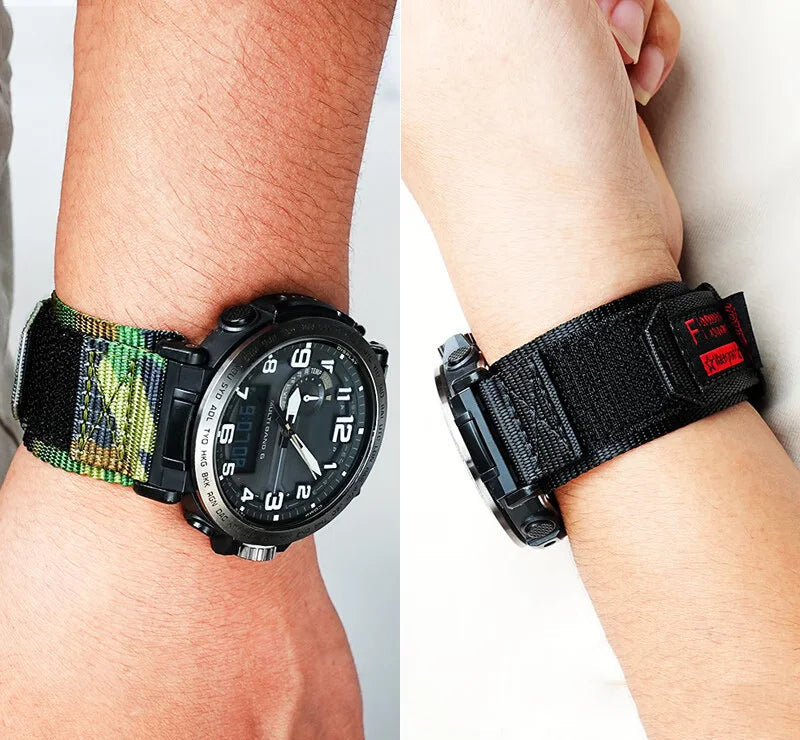 Breathable Nylon Sport Strap for Casio G-Shock GA-2000, GA-2300 & Pro Trek PRW-6600, PRG-600, PRG-650Y STRAPS