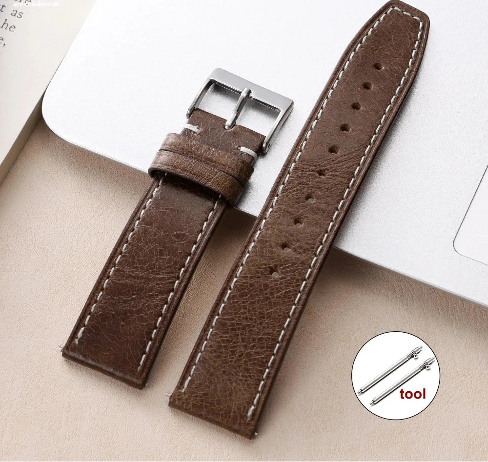 Calfskin Genuine Leather Watchbands 20mm / 22mm Quick Release STRAPS