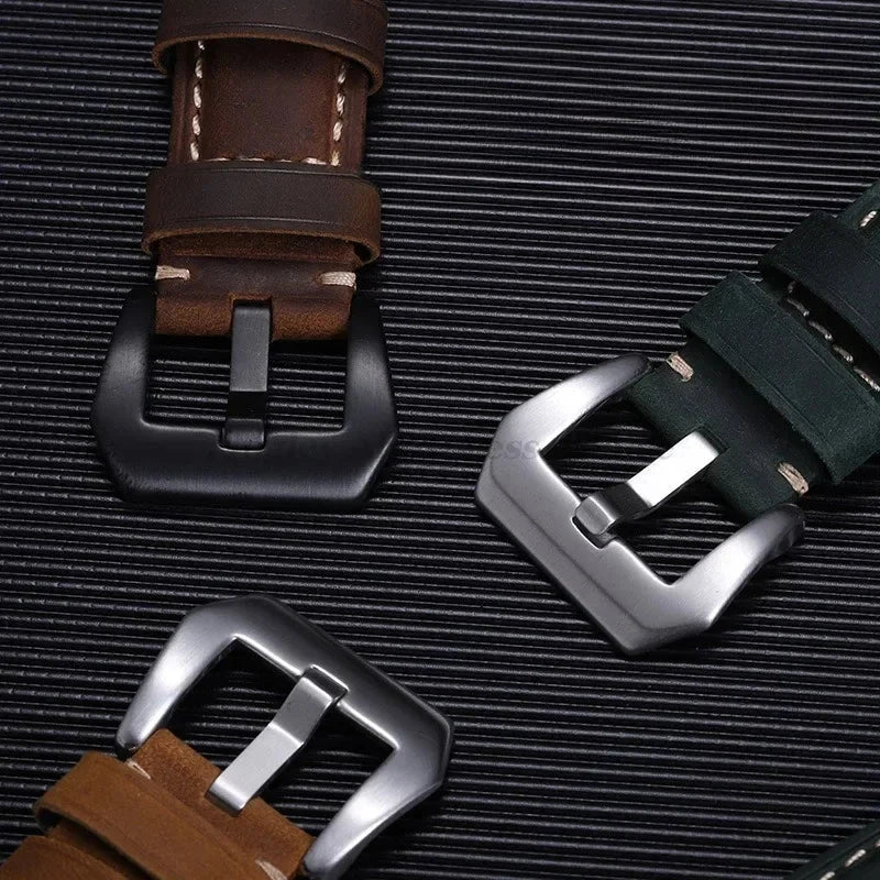 Genuine Leather Watch Band for Panerai – Crazy Horse Cowhide Strap 20mm 22mm 24mm 26mm STRAPS