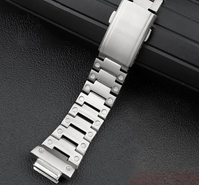 Casio G-Shock GM-5600 Mod Kit - Small Block 3229 - Stainless Steel Case & Strap for DW5600/GW-B5600