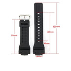 Casio AQ-S810W AEQ-110W W735H W736H Resin Soft Comfortable Silicone Watch Strap 18mm Black STRAPS