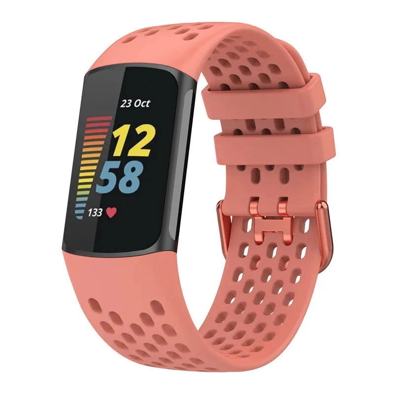 Breathable Soft Silicone Strap for Fitbit Charge 5 / 6 STRAPS