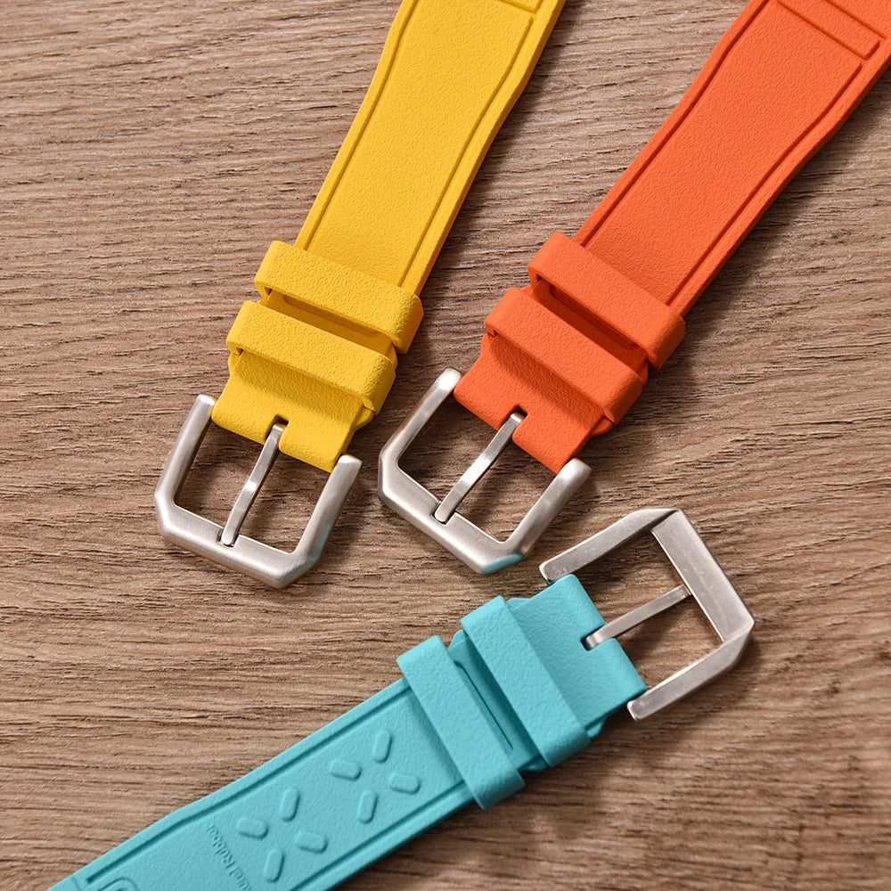 High-Quality FKM Fluororubber Dive Watch Band for Rolex, Samsung & Huawei