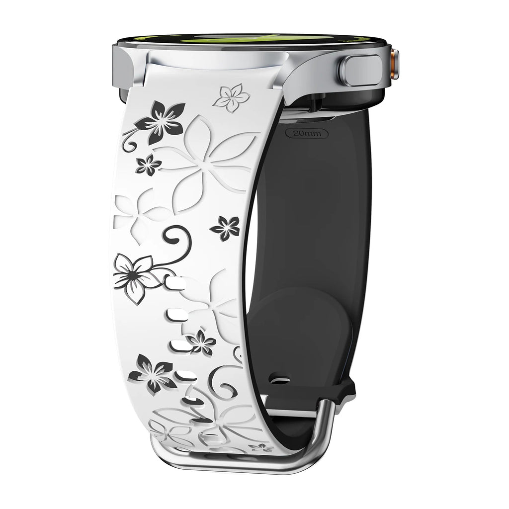 No-Gap Engraved Silicone Strap for Galaxy Watch 7, 5 Pro, 4/6 Classic STRAPS