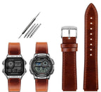 Retro Leather Watch Strap for Casio AE1200 AE1300 F-108 W-216H W-218 WS-1400 W-737H – 18mm STRAPS