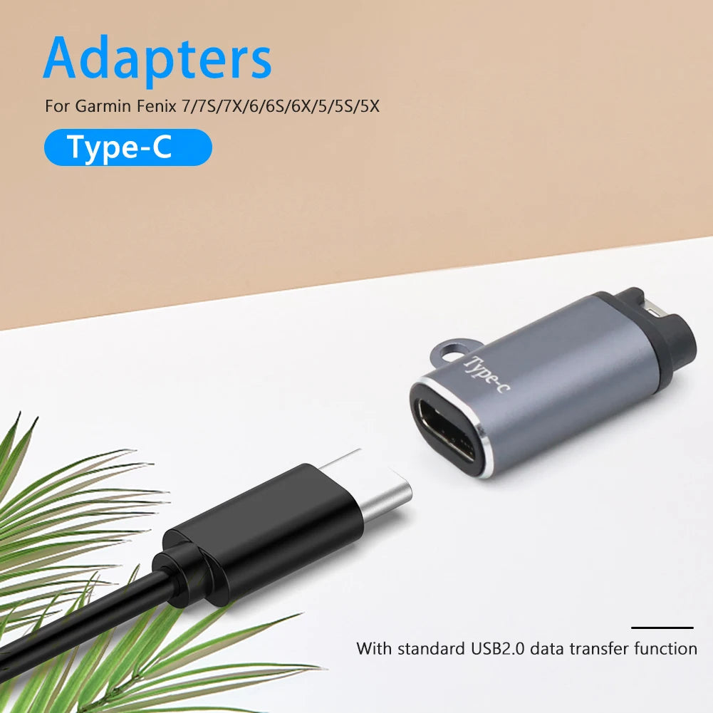 Type-C / Micro / iOS USB Charger Adapter for Garmin Fenix, Instinct, Venu, Epix & Forerunner Watches STRAPS