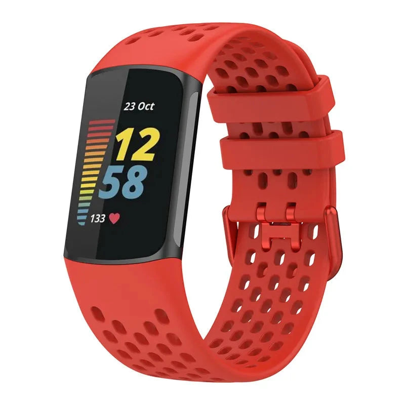 Breathable Soft Silicone Strap for Fitbit Charge 5 / 6 STRAPS