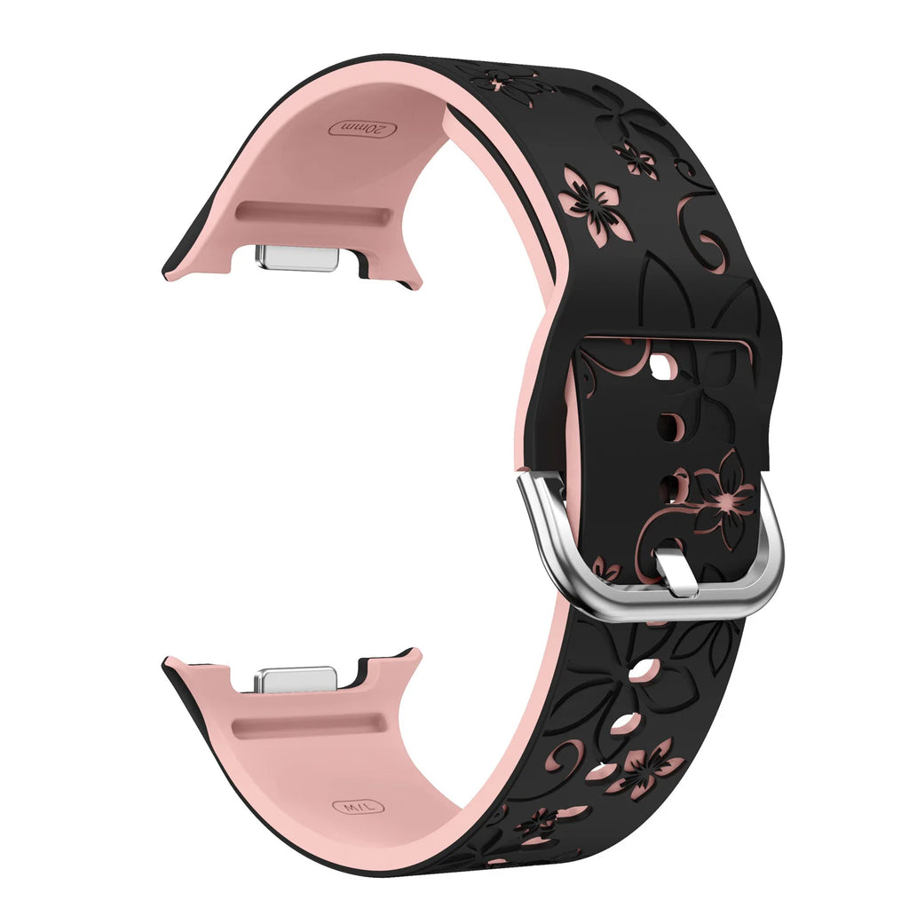 Engraved Silicone Band for Samsung Galaxy Watch 8 44mm 40mm & Galaxy Watch 8 Classic 46mm