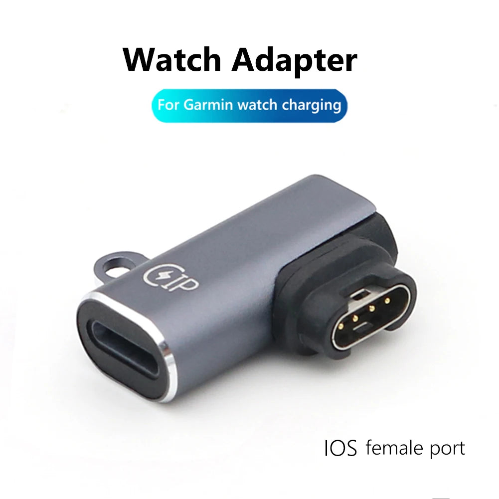 Type-C / Micro / iOS USB Charger Adapter for Garmin Fenix, Instinct, Venu, Epix & Forerunner Watches STRAPS