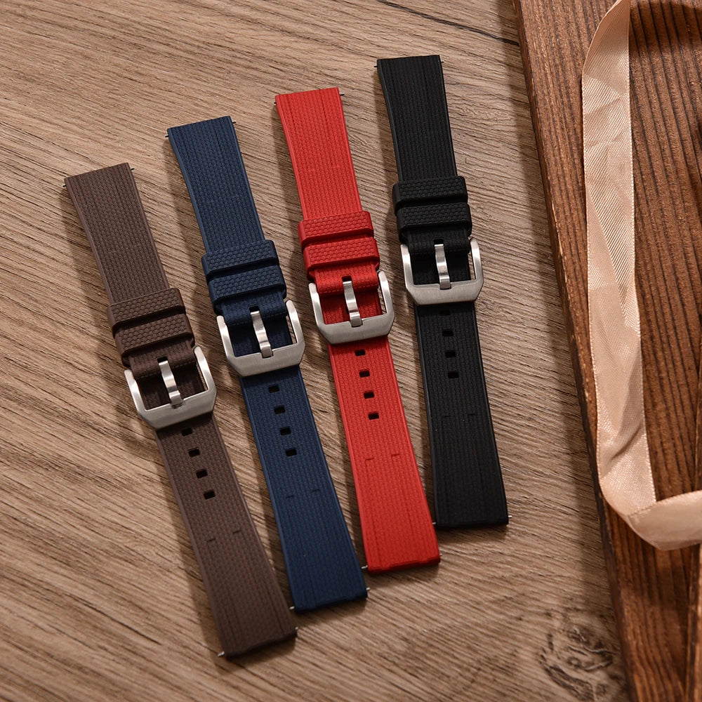 High-Grade FKM Fluororubber Diving Strap for Rolex, Omega, IWC & Seiko