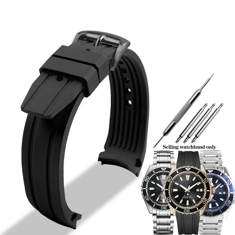 Citizen Promaster Curved Rubber Strap | BN0190 BN0191 BN0193 Models