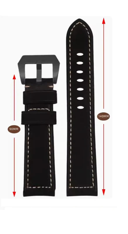 Panerai & DIESEL XL Leather Strap | Extended 140+90mm 20mm 22mm 24mm Models