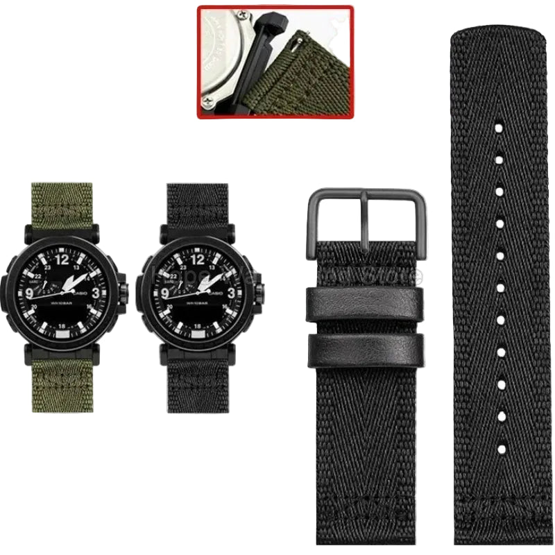 Air-Permeable Nylon Bracelet for Casio PRG-650YB, PRW-6600, GA-2000, & GA-2300 STRAPS