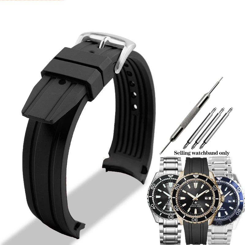 Citizen Promaster Curved Rubber Strap | BN0190 BN0191 BN0193 Models