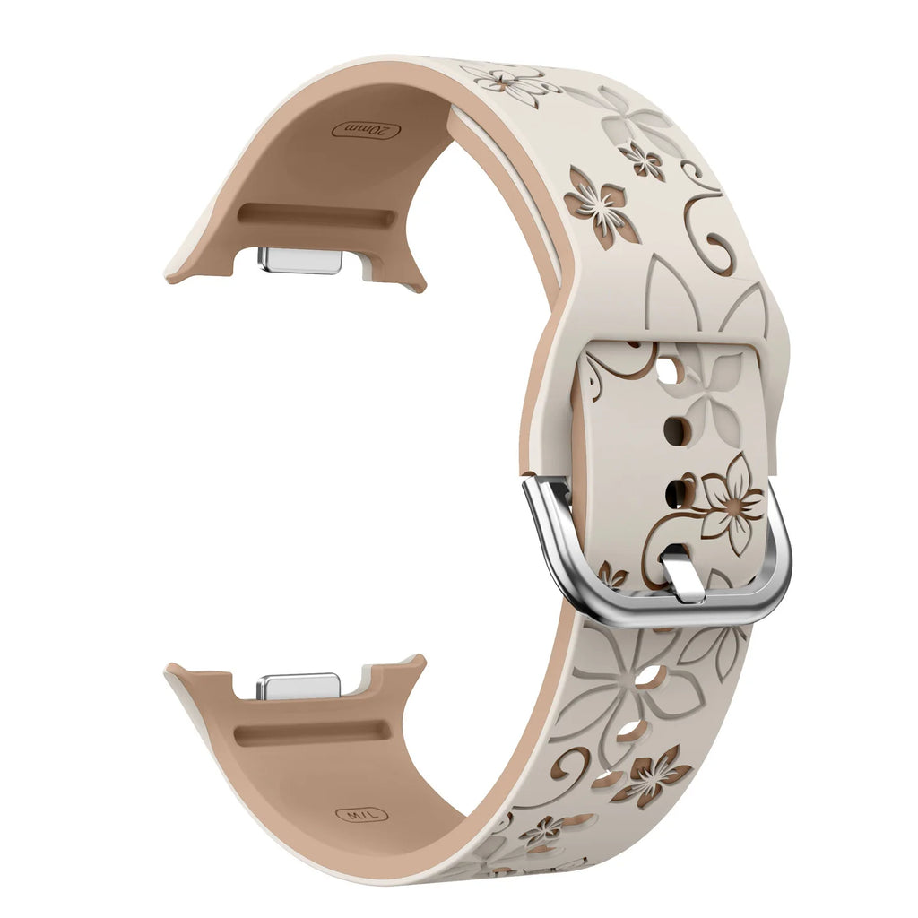 Engraved Silicone Band for Samsung Galaxy Watch 8 44mm 40mm & Galaxy Watch 8 Classic 46mm