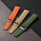 Vintage Tropical FKM Rubber Watch Strap for Seiko SKX007, 62MAS, & Tudor Black Bay STRAPS