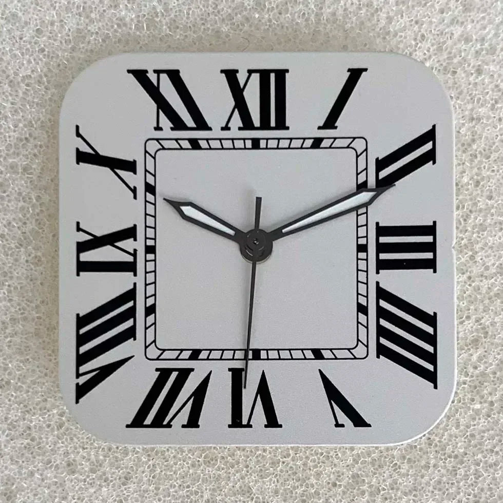 Square NH35 Watch Dial Set with Roman Numerals and Watch Hands for NH35 / NH36 STRAPS