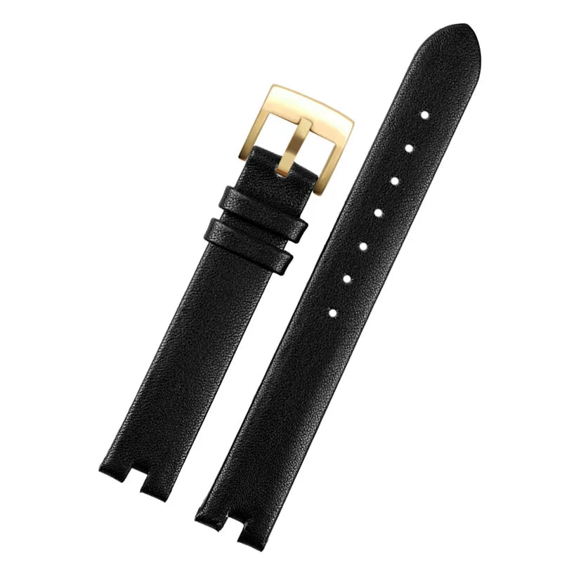 Luxury Genuine Leather Notched Strap for Gucci YA141401 YA141501, Timex & Anne Klein STRAPS