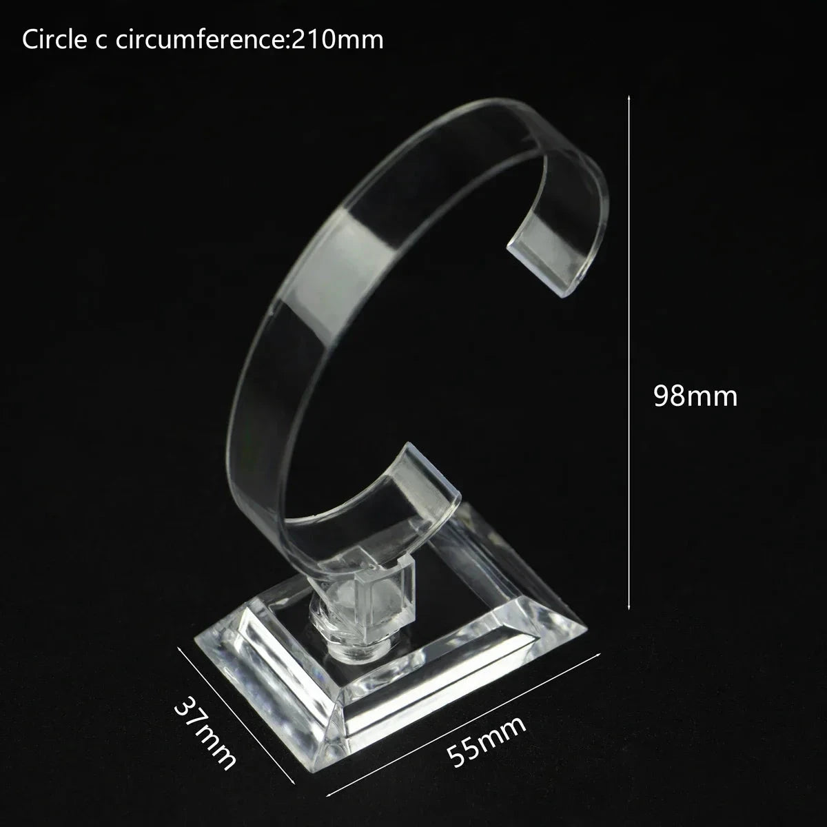 Transparent C-Shaped Bracelet & Watch Display Stand Organizer STRAPS