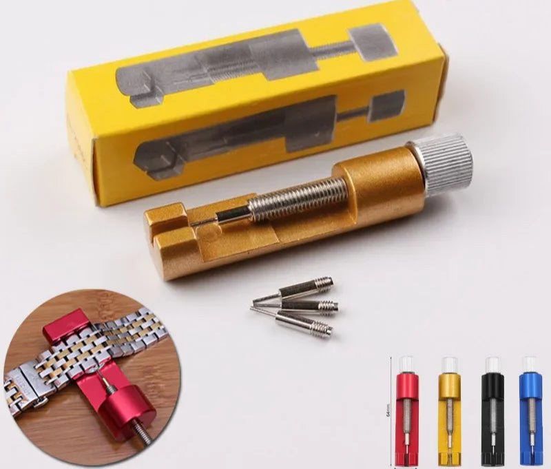 Metal Watch Strap Link Pin Remover Tool with 3 Extra Pins