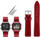 Retro Leather Watch Strap for Casio AE1200 AE1300 F-108 W-216H W-218 WS-1400 W-737H – 18mm STRAPS