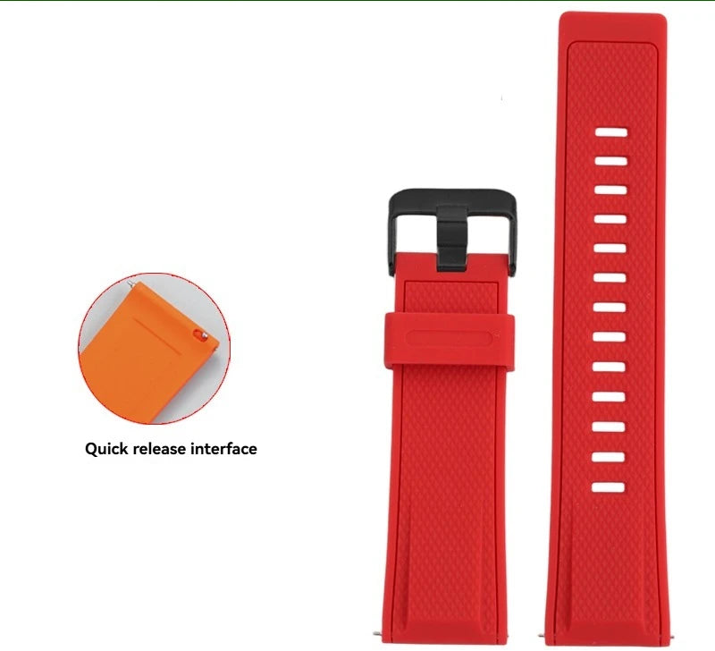 Quick-Release Silicone Sport Strap for Casio G-Shock GA-2000, GA-2300 & Pro Trek PRW-6600, PRG-600/650Y STRAPS