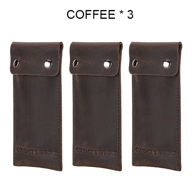 Genuine Leather Watch Pouch - Single Slot Travel Case STRAPS