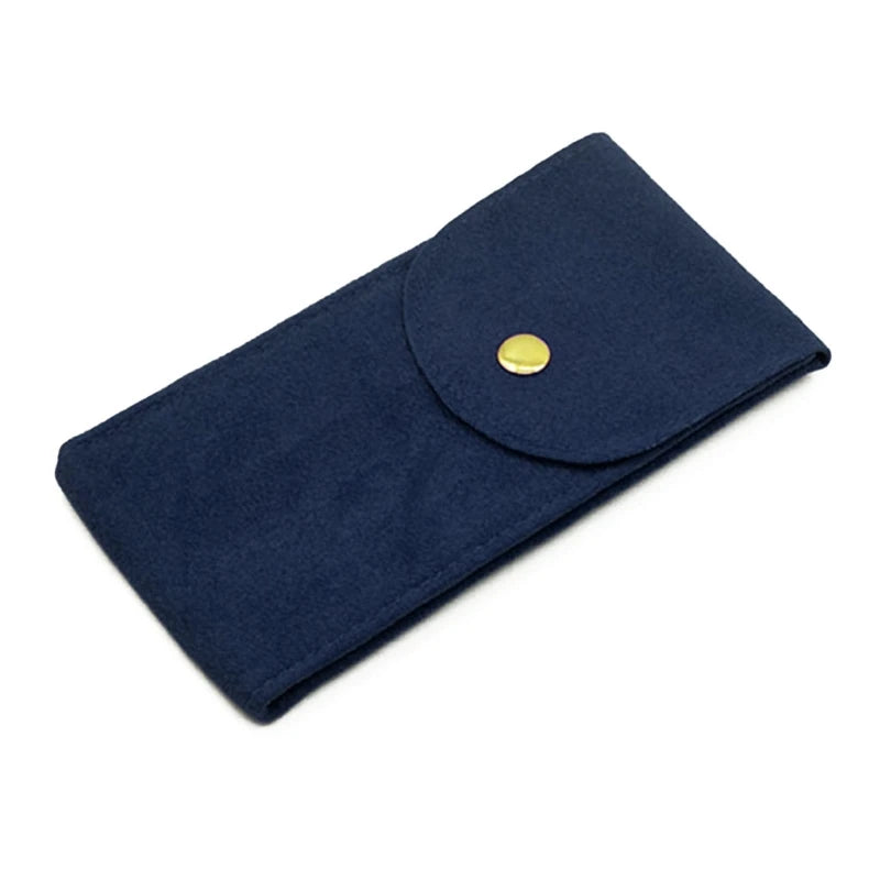 Flannel Watch Pouch - Single Watch Travel Case with Copper Buckle STRAPS